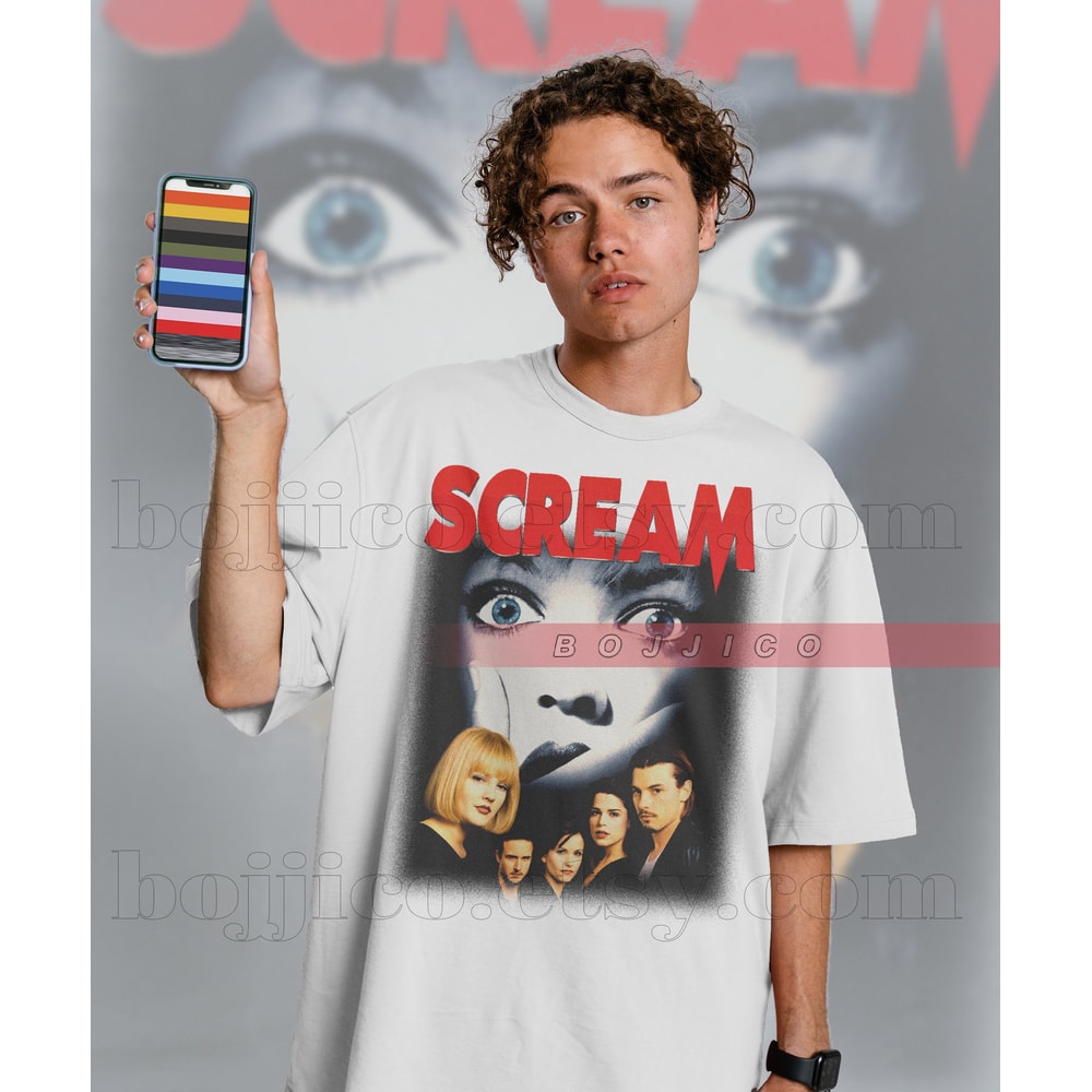 Drew Barrymore SCREAM Shirt, Let's Watch Scary Movie Shirt, Scary Horror Tees, Kill3r Homage Fan T-Shirt Sidney, Stu Matcher Scream Gift - 2.jpg