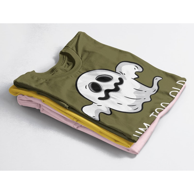 I'm Too Old For This Sheet Unisex Tees, Black Spooky Shirt, Funny Halloween Shirt, Halloween Costume, Rude Halloween Clothes, Ghost Shirt - 4.jpg