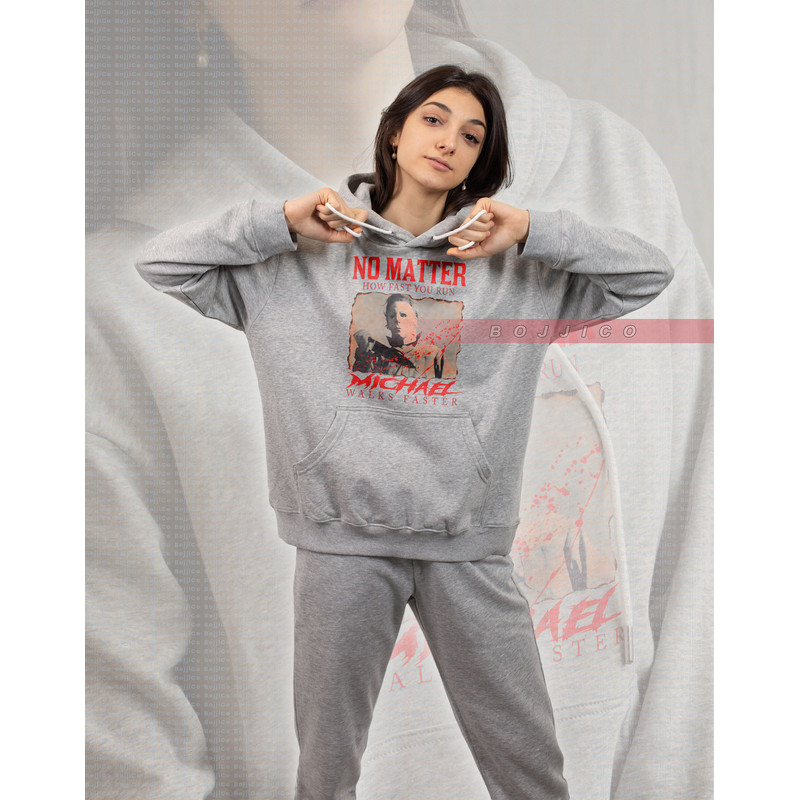 MICHAEL MYERS No Matter How Fast You Run Sweatshirt, Friday the 13th Horror Shirt, Scary Michael Myers Sweater, Movie Michael Myers Retro, - 3.jpg