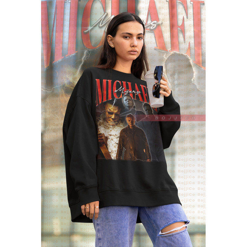 MICHAEL MYERS Sweatshirt, Friday the 13th Horror Shirt, Scary Michael Myers Sweater, Movie Michael Myers Retro, Horror Halloween, Scream! - 1.jpg