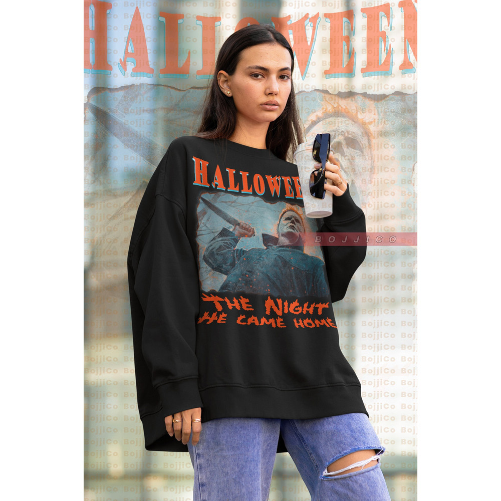 MICHAEL MYERS The Night He Came Home Sweatshirt, Friday the 13th Horror Shirt, Scary Michael Myers Sweater,Movie Michael Myers Retro, Horror - 1.jpg