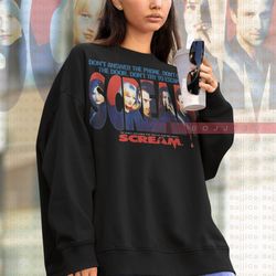 sceam classic movie sweatshirt, stu macher shirt, billy loomis, matthew lillard,retro unisex sweatshirt, movie scary hor