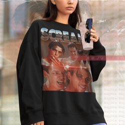 scream stu macher billy loomis scream sweater, lets watch scary movie sweatshirt, horror tees, kill3r homage fan shirt s