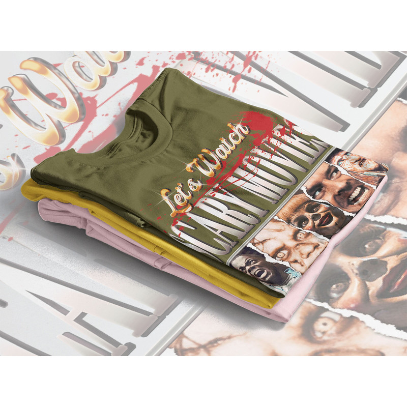 Let's Watch Scary Movie, Us, Exorcist, Shining, Freddy Krueger, Annabelle Retro Shirt, Movie Scary Horror, Retro T-Shirt, Devil Face Scream - 4.jpg