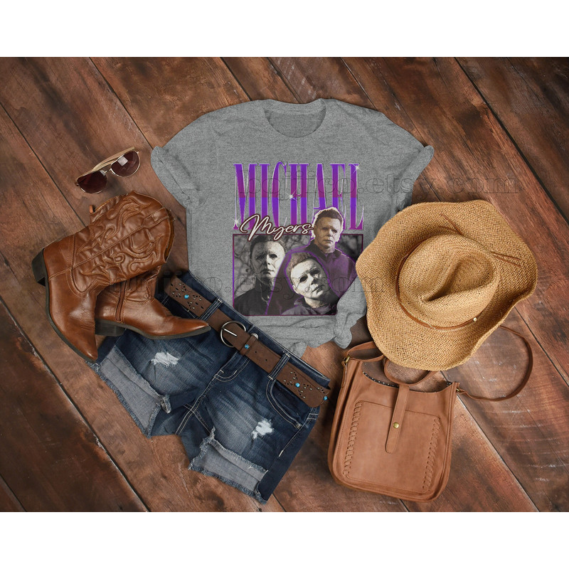 Michael Myers (_Halloween_ franchise) Vintage Shirt Michael Myers Homage Tshirt Jason Voorhees T-Shirt Friday the 13th Horror, Stranger - 5.jpg