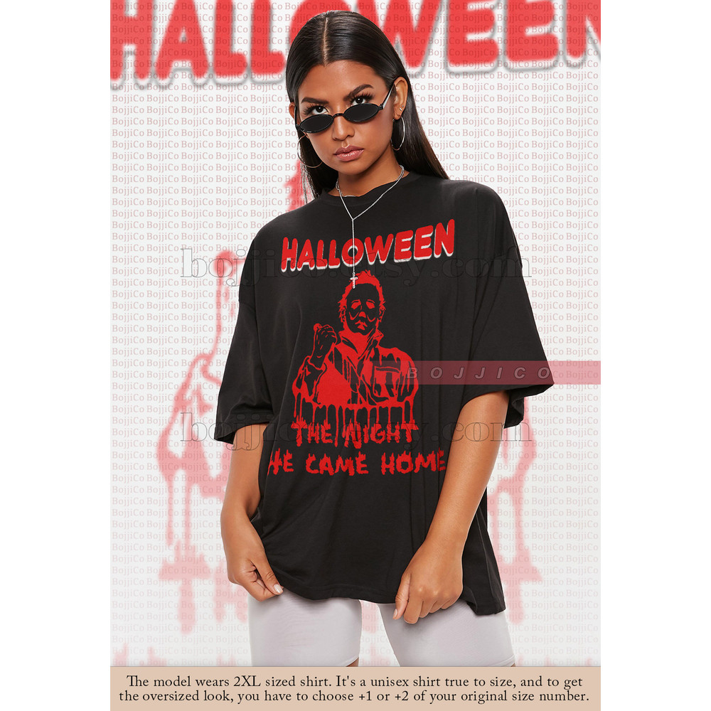 MICHAEL MYERS The Night He Came Home Shirt Michael Myers Homage Tshirt Jason Voorhees T-Shirt Friday the 13th Horror, Stranger Shirt, - 2.jpg