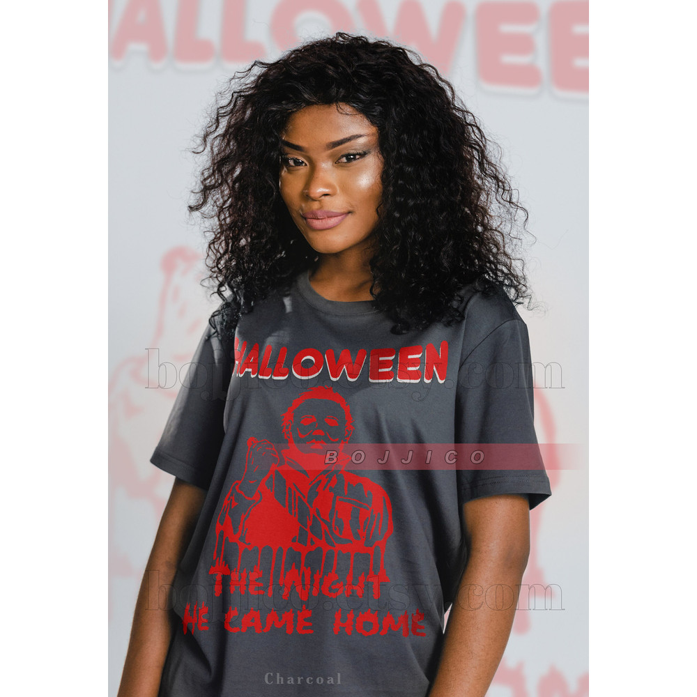 MICHAEL MYERS The Night He Came Home Shirt Michael Myers Homage Tshirt Jason Voorhees T-Shirt Friday the 13th Horror, Stranger Shirt, - 4.jpg