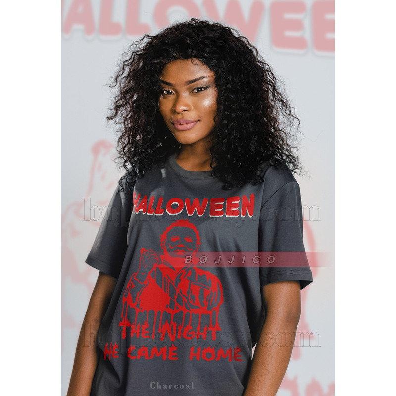 MICHAEL MYERS The Night He Came Home Shirt Michael Myers Homage Tshirt Jason Voorhees T-Shirt Friday the 13th Horror, Stranger Shirt, - 4.jpg