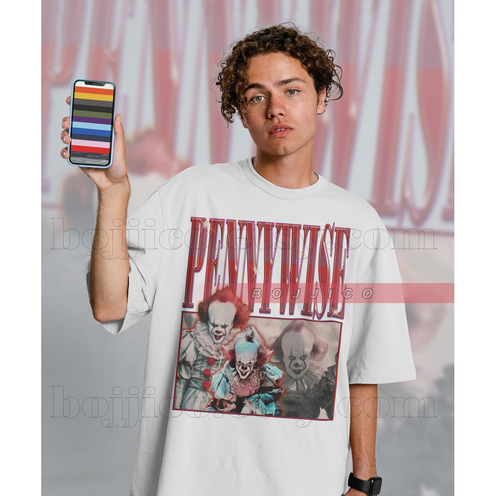 Pennywise Clown Vintage Shirt Pennywise Horror Sweatshirt, Pennywise Sweatshirt, Killer Clown, Halloween Clown, Spooky Clown, Char Movie - 2.jpg