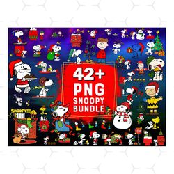 42 christmas snoopy png bundle, christmas png, snoopy png, pigpen snoopy svg