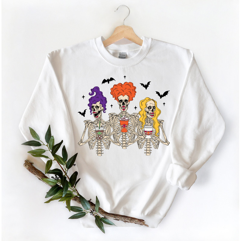 3 Witch Skeletons Shirt,Halloween Trick-Or-Treat,Coffee,Dancing Skeleton Shirt,Funny Halloween Shirt,Toddler Halloween Shirt,Pumpkin Spice - 1.jpg