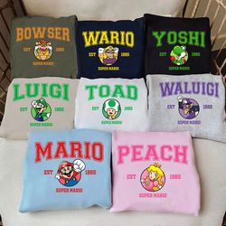 nintendo super mario shirt, princess daisy shirt, mario bros shirt, mario family shirt, mario family shirt