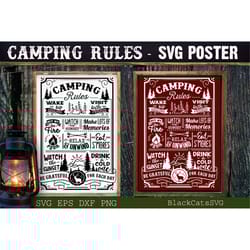 camping rules svg, welcome to our campsite svg, campsite poster svg, camping poster svg, outdoor rules, outdoors poster
