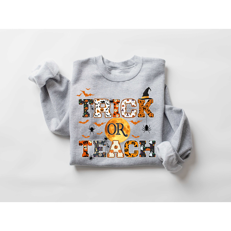 Halloween Teacher T-Shirt, Trick Or Teach Shirt, Spooky Teacher Gift, Funny Halloween Tee, Fall Teacher Shirt, Teacher Appreciation Gift - 3.jpg