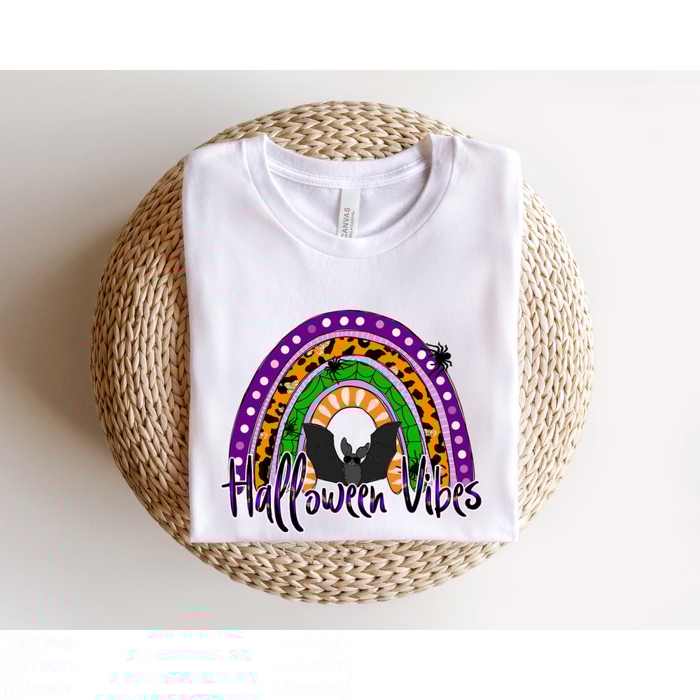 Halloween Vibes Rainbow Sweatshirt,Spooky Halloween Shirt, Funny Halloween Shirt, Halloween Shirt,Woman Halloween Gift - 3.jpg