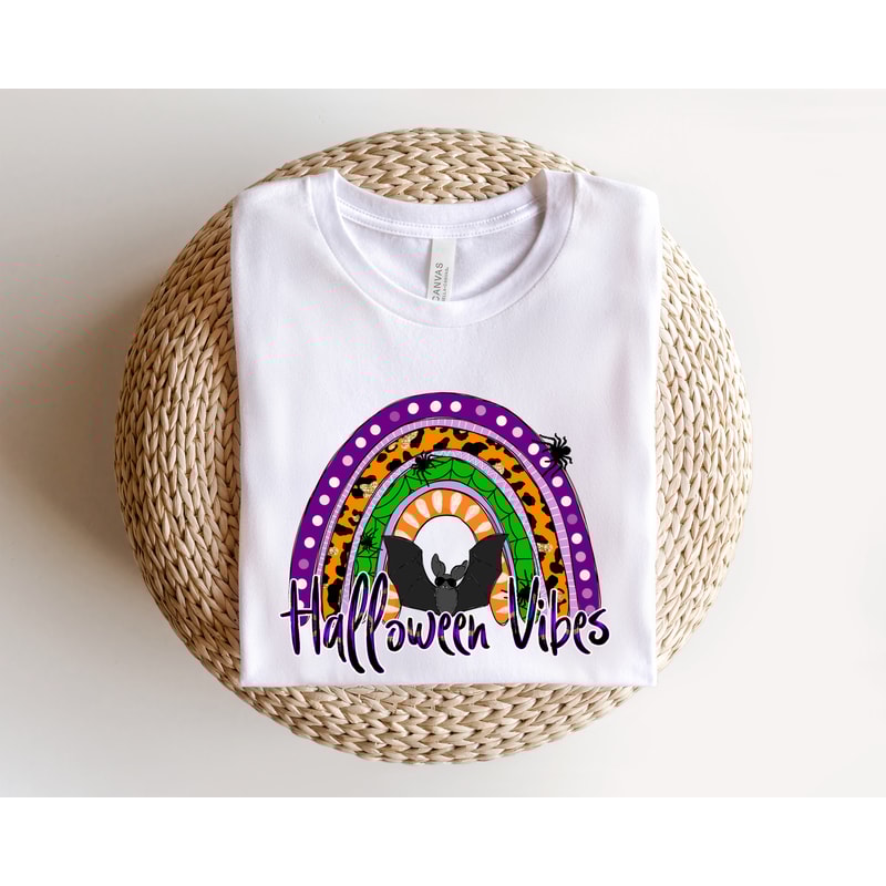 Halloween Vibes Rainbow Sweatshirt,Spooky Halloween Shirt, Funny Halloween Shirt, Halloween Shirt,Woman Halloween Gift - 3.jpg