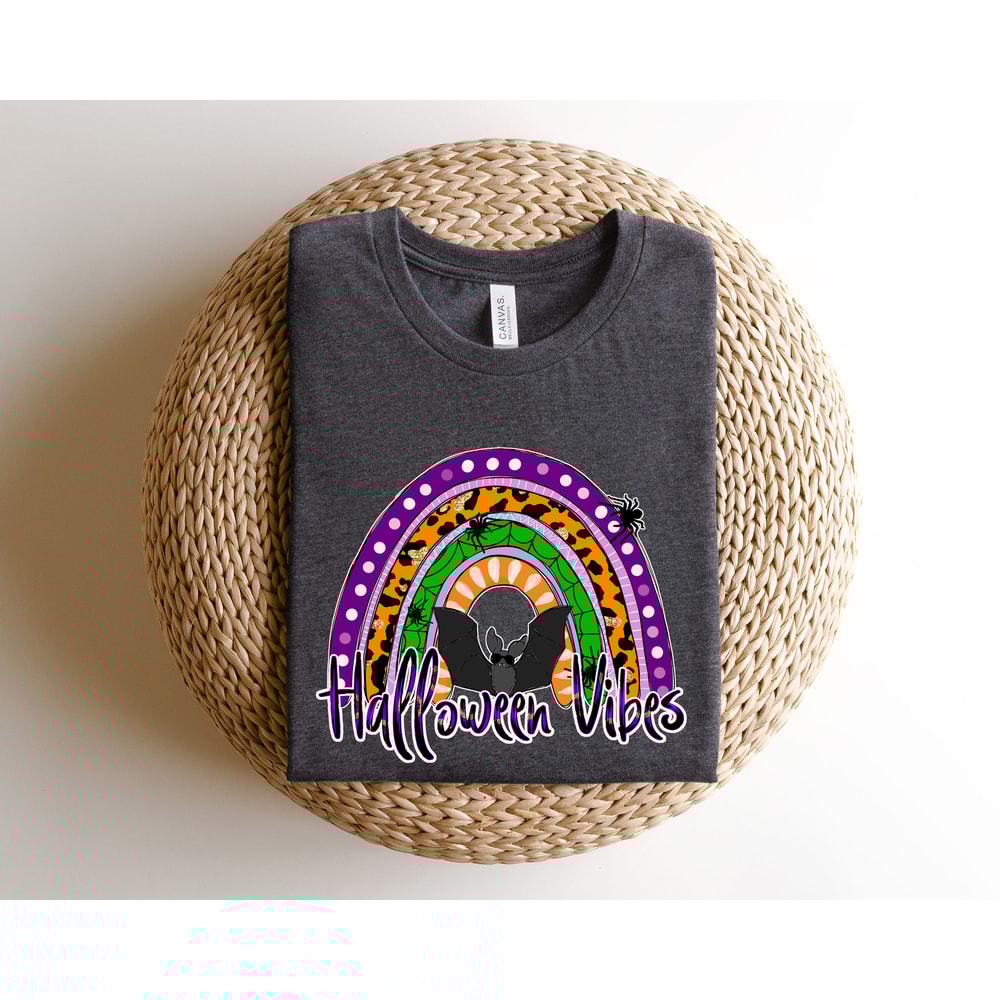 Halloween Vibes Rainbow Sweatshirt,Spooky Halloween Shirt, Funny Halloween Shirt, Halloween Shirt,Woman Halloween Gift - 5.jpg