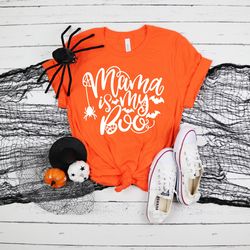 mama is my boo shirt, halloween party shirts, hocus pocus, boo shirt, halloween matching tee, 2023 halloween shirts, fam