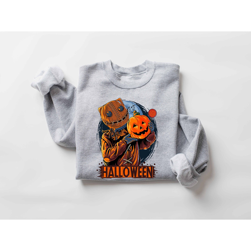 Pumpkin Man Halloween Sweatshirt, Pumpkin Halloween Sweatshirt, Skeleton Halloween Shirt, Pumpkin Shirt, Fall Sweatshirt for Women - 1.jpg