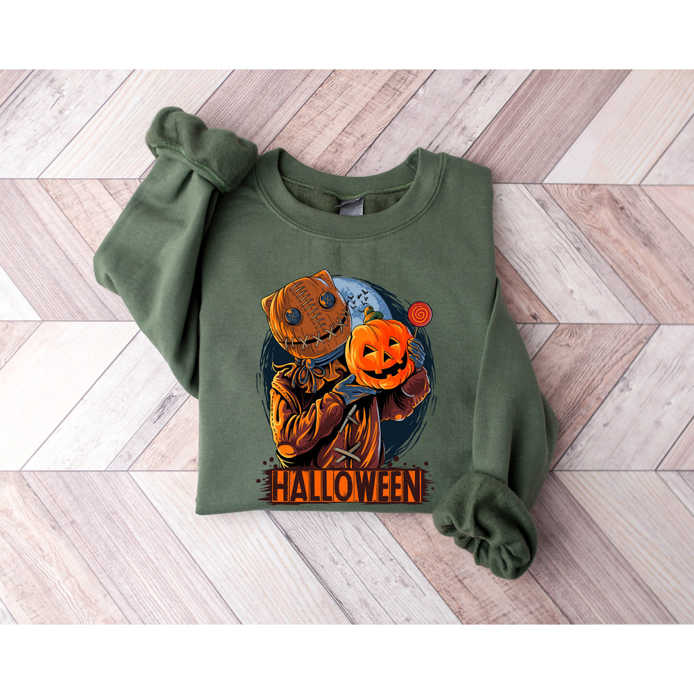 Pumpkin Man Halloween Sweatshirt, Pumpkin Halloween Sweatshirt, Skeleton Halloween Shirt, Pumpkin Shirt, Fall Sweatshirt for Women - 3.jpg