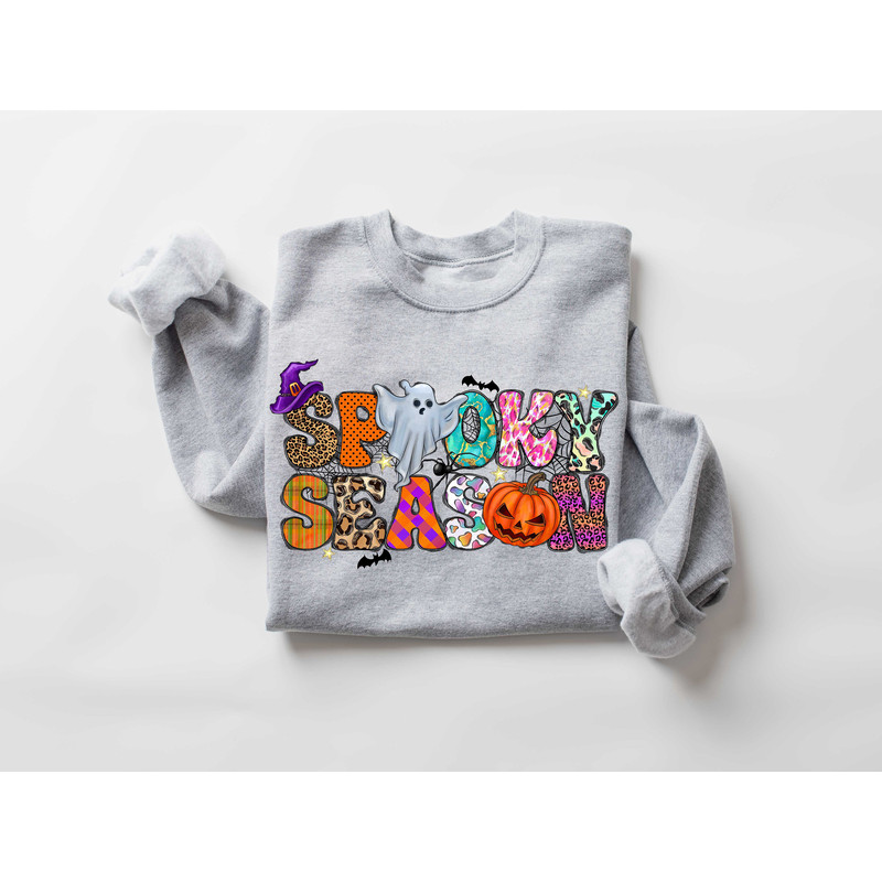 Spooky Season Ghost Sweatshirt, Ghost Sweatshirt, Halloween Favorite, Cute Ghost Sweatshirt, Halloween Gift, Spooky Season Shirt - 3.jpg