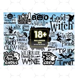 18 files halloween svg png sublimation bundle, halloween svg