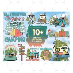 10 files camping christmas svg png bundle, christmas svg