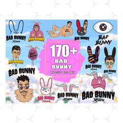 170 bad bunny svg bundle, bad bunny svg, bad bunny bundle, bad bunny rapper, bad bunny png, bad rabbit svg, bundle logo