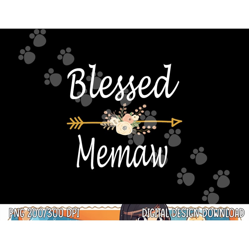 Blessed Memaw T Shirt Cute Mothers Day Gift Idea png, sublimation copy.jpg
