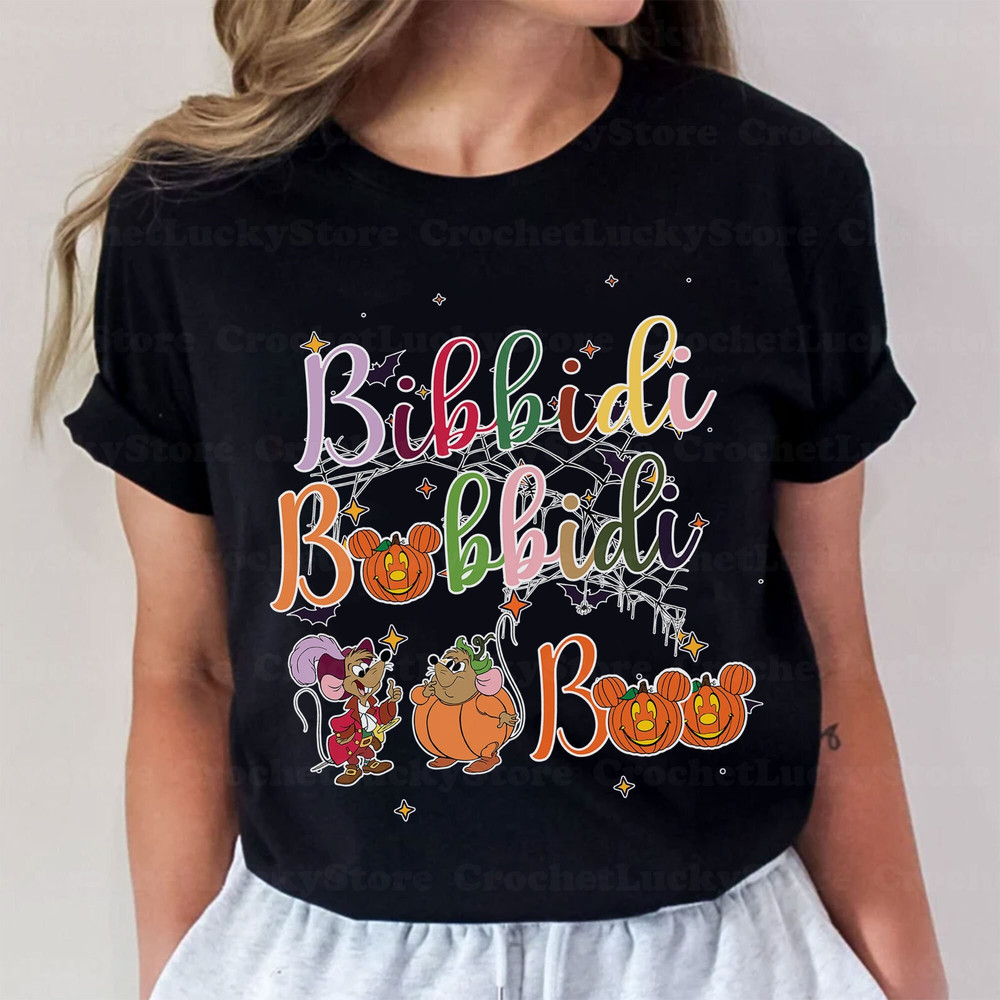 Bibbidi Bobbidi Boo Halloween Shirt, Jaq And Gus Balloons Halloween Shirt, Disney Cinderella Halloween Shirt, Disney Matching Halloween Tee - 2.jpg