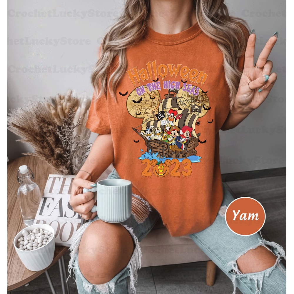 Disney Halloween On The High Seas 2023 Shirt, Disney Cruise Halloween Shirt, Disney Pirate Of The Caribbean, Halloween Party, Trick Or Treat - 2.jpg