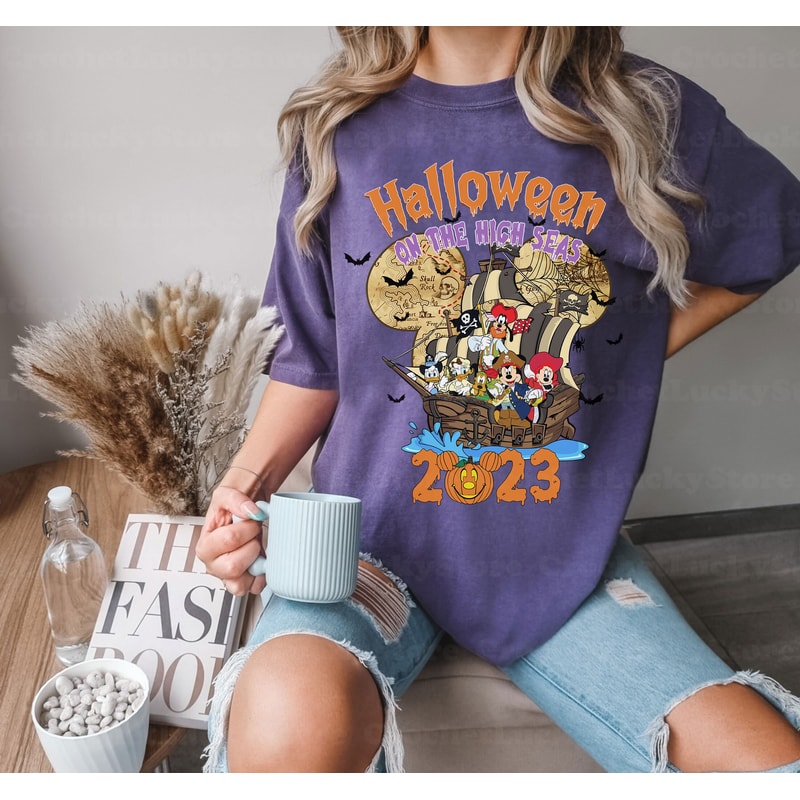 Disney Halloween On The High Seas 2023 Shirt, Disney Cruise Halloween Shirt, Disney Pirate Of The Caribbean, Halloween Party, Trick Or Treat - 4.jpg