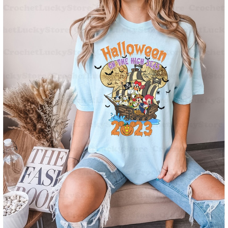 Disney Halloween On The High Seas 2023 Shirt, Disney Cruise Halloween Shirt, Disney Pirate Of The Caribbean, Halloween Party, Trick Or Treat - 5.jpg