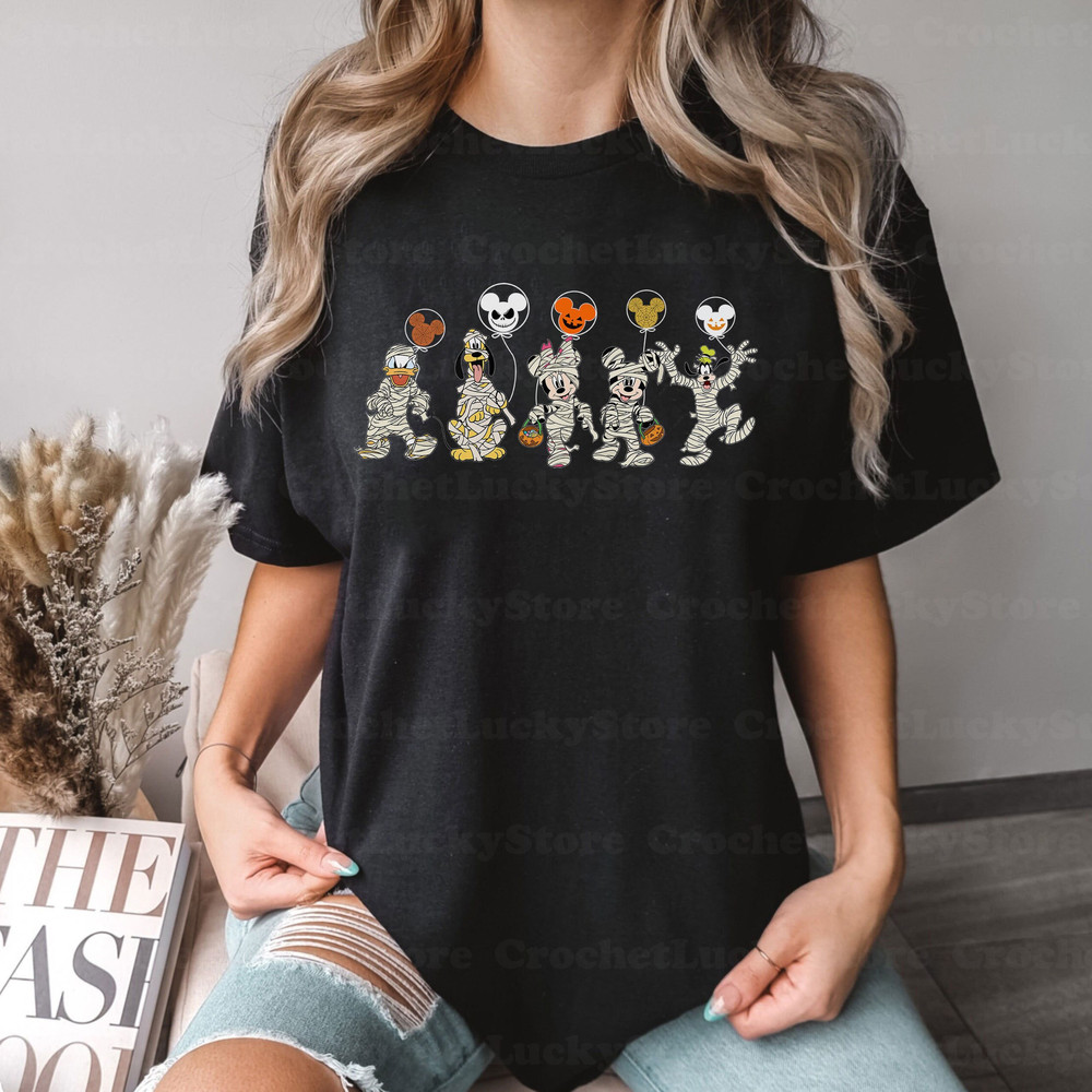 Disney Halloween Skeleton Shirt, Disney Balloon Shirt, Mickey Minnie and Friends, Disney Matching Shirt, Disney Halloween Matching Shirt - 1.jpg