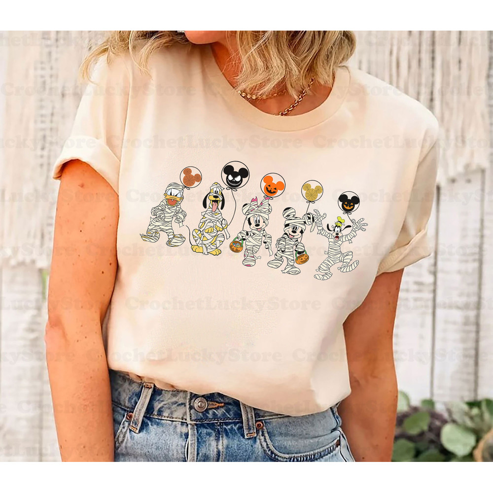 Disney Halloween Skeleton Shirt, Disney Balloon Shirt, Mickey Minnie and Friends, Disney Matching Shirt, Disney Halloween Matching Shirt - 2.jpg