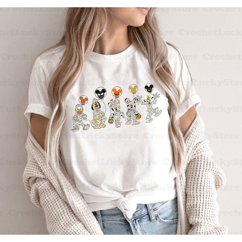 Disney Halloween Skeleton Shirt, Disney Balloon Shirt, Mickey Minnie and Friends, Disney Matching Shirt, Disney Halloween Matching Shirt - 4.jpg