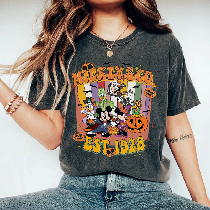 Disney Mickey & Co Halloween Shirt, Vintage Mickey And Friends Est 1928 Halloween Shirt, Mickey's Not So Scary Shirt, Halloween Tee - 1.jpg