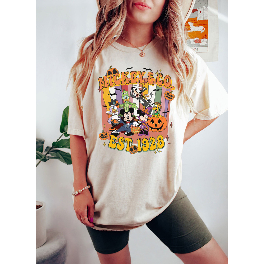 Disney Mickey & Co Halloween Shirt, Vintage Mickey And Friends Est 1928 Halloween Shirt, Mickey's Not So Scary Shirt, Halloween Tee - 2.jpg