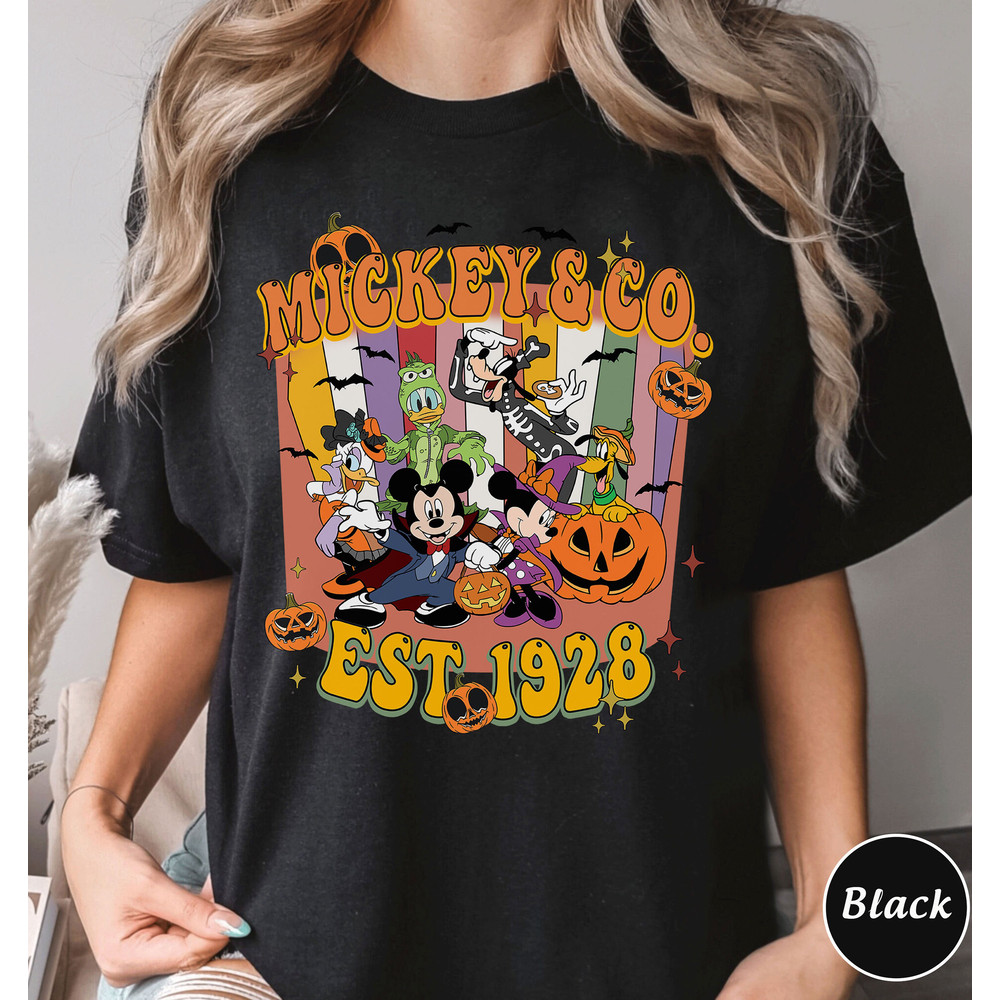 Disney Mickey & Co Halloween Shirt, Vintage Mickey And Friends Est 1928 Halloween Shirt, Mickey's Not So Scary Shirt, Halloween Tee - 4.jpg