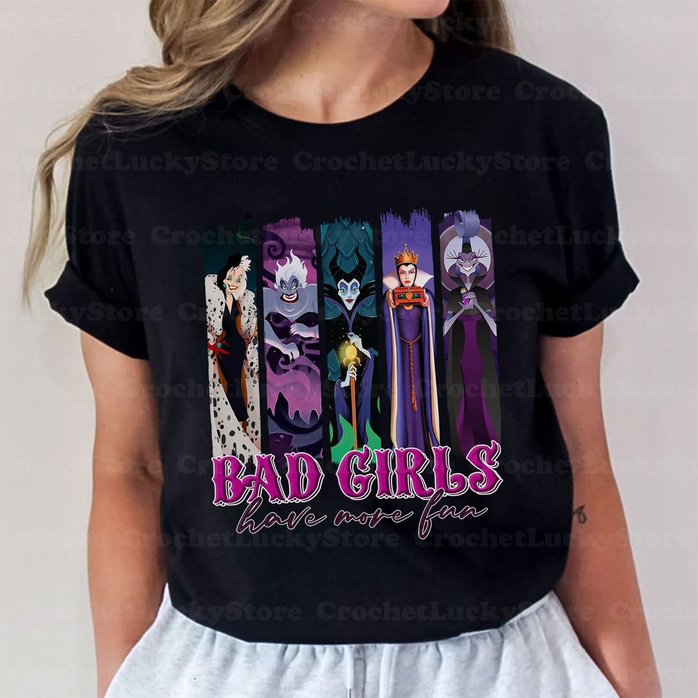 Disney Villains Bad Girls Have More Fun Shirt, Halloween Gifts, Disney Halloween Matching Shirt, Maleficent Ursula Shirt, Disney Trip Shirt - 2.jpg
