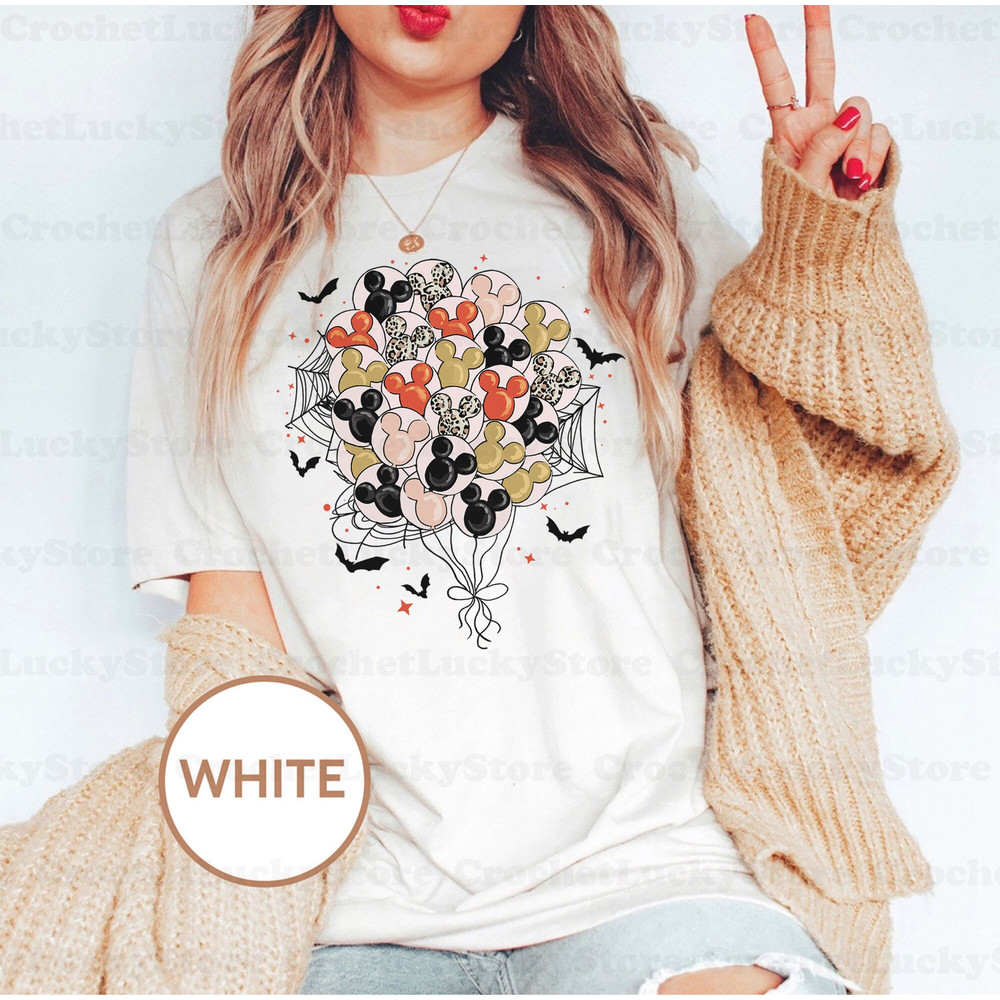 Disney Vintage Balloons Halloween Shirt, Mickey Not So Scary, Disney Trip Shirt, Disney Family Matching Halloween Shirt, Trick Or Treat - 4.jpg