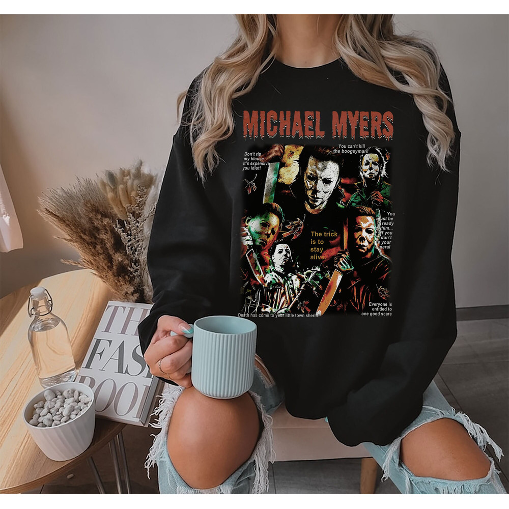 Michael Myers Vintage Shirt, Friday the 13th Horror, Halloween Horror Movie Sweatshirt, Hoodie, Michael Myers Homage, Jason Voorhees Shirt - 1.jpg