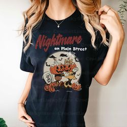mickey minnie nightmare on mainstreet shirt, halloween party matching, wdw spooky season, trick or treat, vintage disney