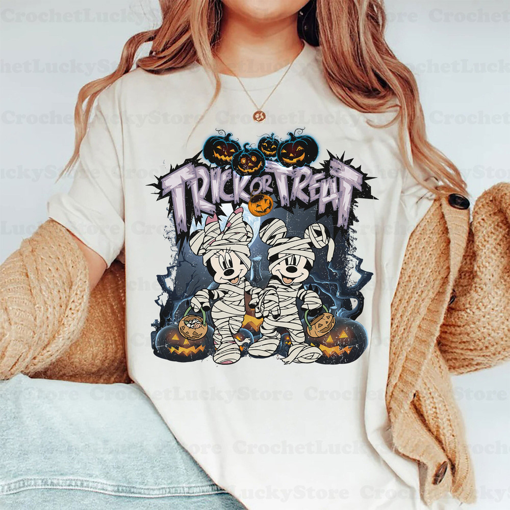 Mickey Mummy Halloween Shirt, Disneyland Trip, Pumpkin, Skeleton, Mickey Minnie Shirt, Halloween Gifts, Mickey Not So Scary, Trick Or Treat - 2.jpg