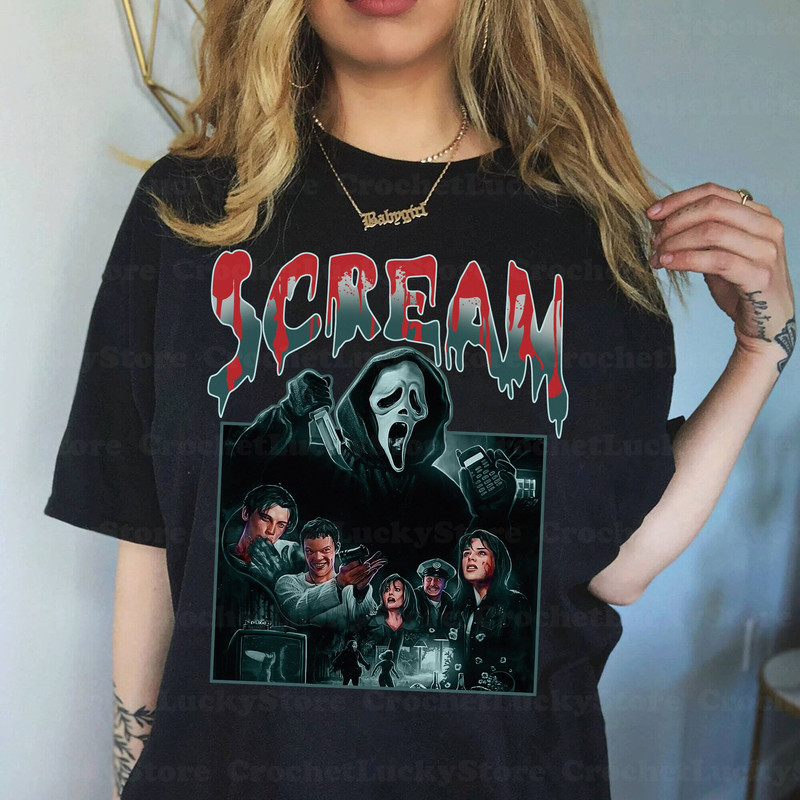 Scream Vintage Halloween Shirt, Halloween Shirt, Horror Movie Tee, Halloween Party Matching Shirt, Hoodie, Sweatshirt, Ghostface Shirts - 1.jpg