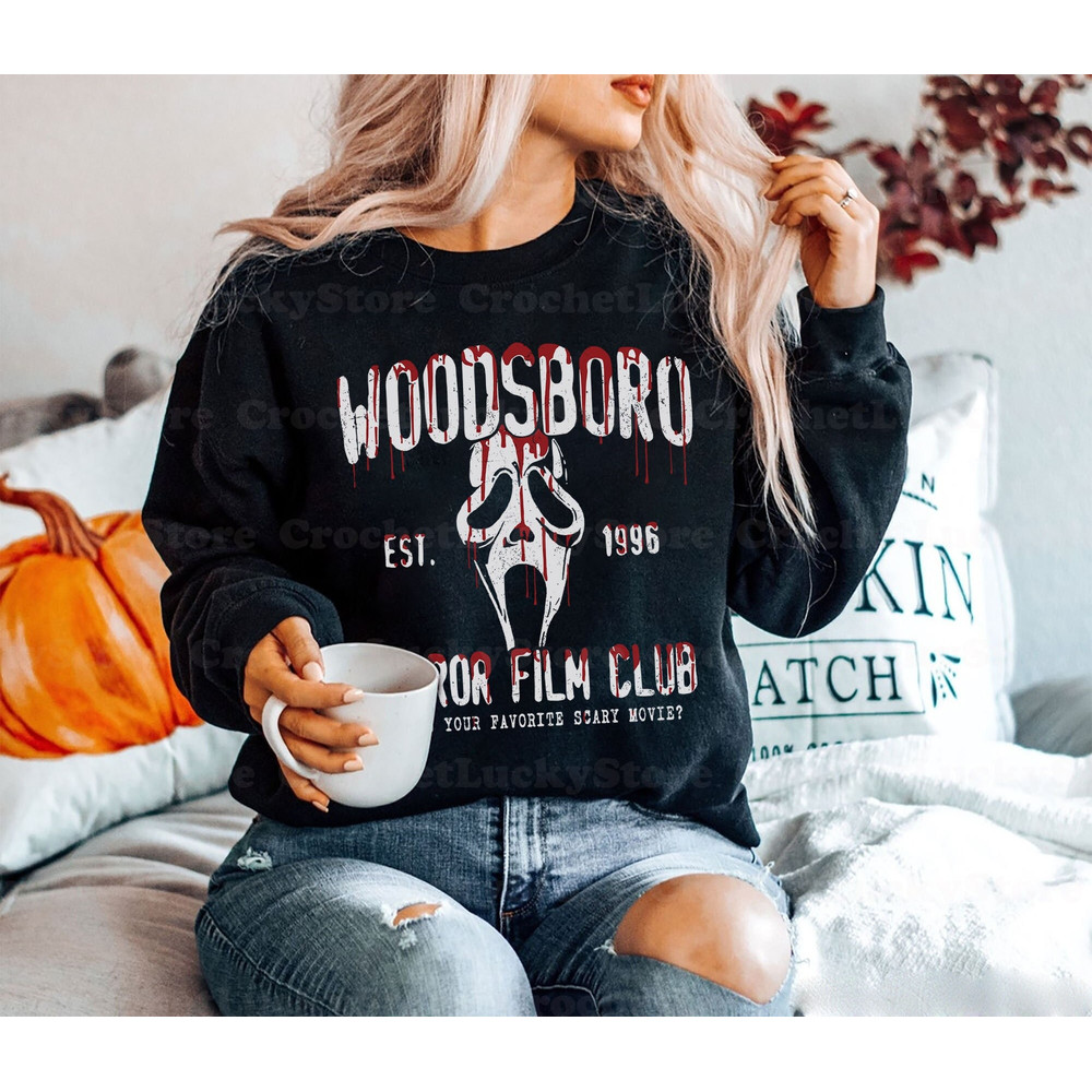 Scream Vintage Halloween Shirt, Halloween Tee, Woodsboro Horror Club Shirt, Halloween Party, Scream-Ghost, Ghostface Shirt, Horror Movie Tee - 1.jpg
