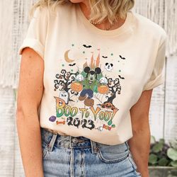 vintage boo to you mickey pumpkin shirt, disney fall shirt, halloween party matching tee, disney family shirt, mickey an