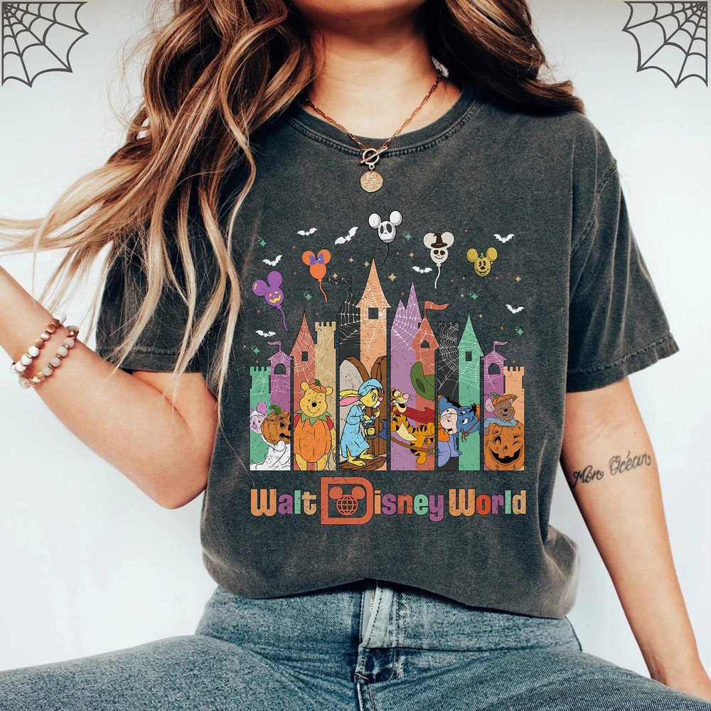 Vintage Disney Pooh And Friends Halloween Shirt, Disney Halloween Matching, Pooh And Friends Halloween, Disney Castle Halloween Shirt - 1.jpg