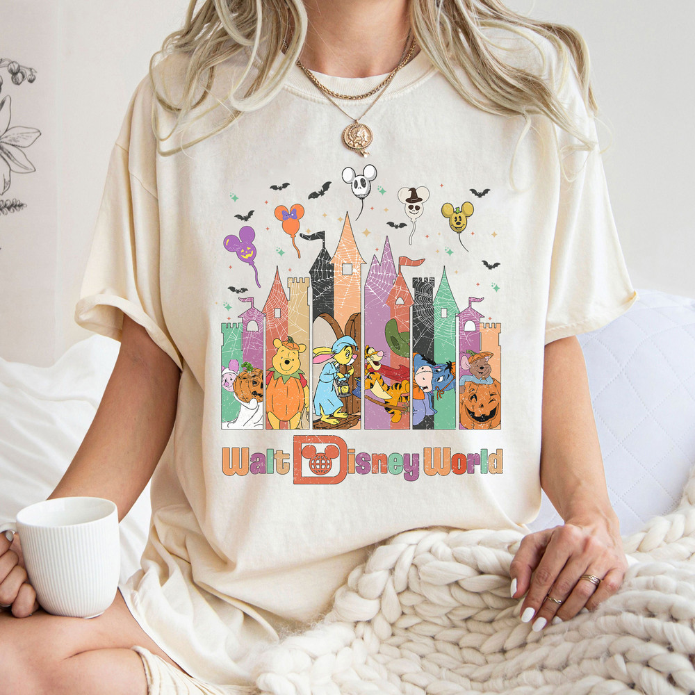 Vintage Disney Pooh And Friends Halloween Shirt, Disney Halloween Matching, Pooh And Friends Halloween, Disney Castle Halloween Shirt - 2.jpg