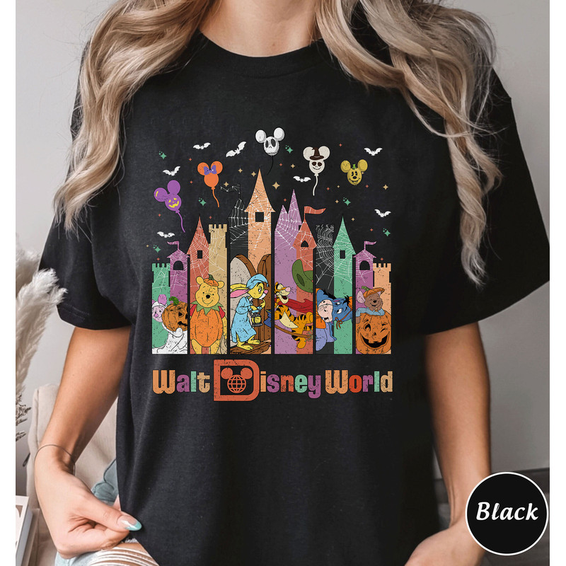Vintage Disney Pooh And Friends Halloween Shirt, Disney Halloween Matching, Pooh And Friends Halloween, Disney Castle Halloween Shirt - 3.jpg